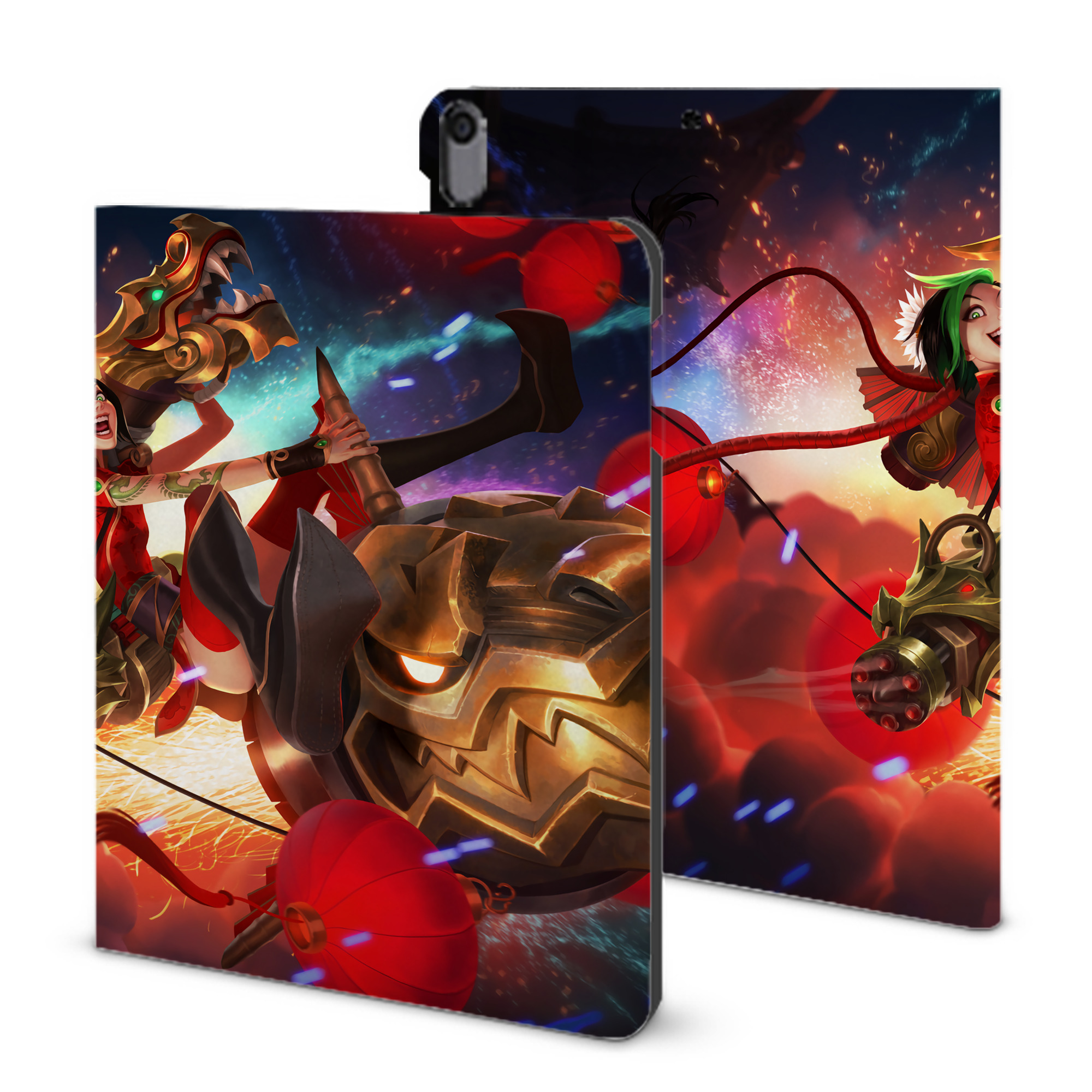 （画像用） リーグ・オブ・レジェンド League of Legends LOL IPad ケース ブック型 PUレザー TPU 耐衝撃 軽量 薄型 ペン収納なし 全面保護 IPad 各モデル対応